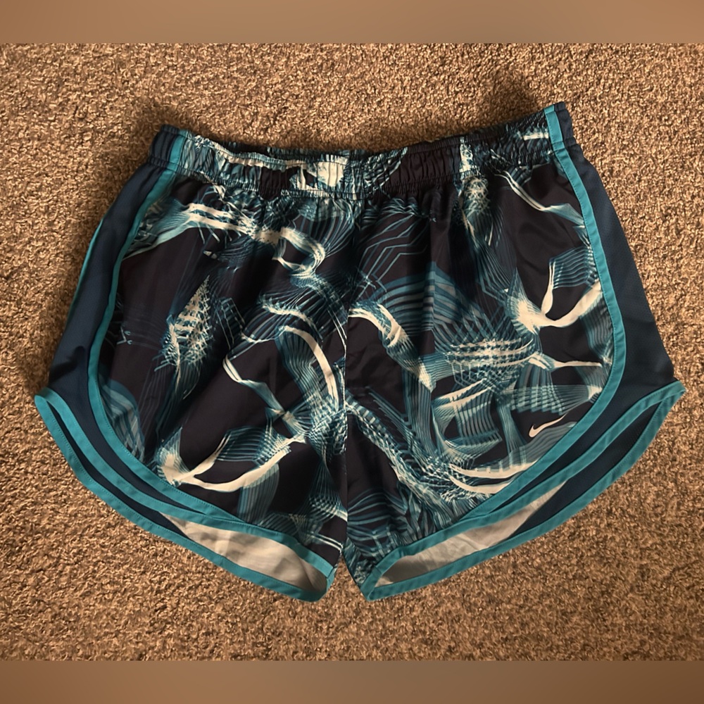 Nike Dri-FIT Blue Patterned Athletic Shorts